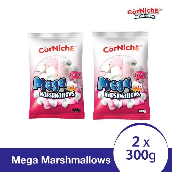 CORNICHE MARSHMALLOWS MEGA 300G X 2 PACKS