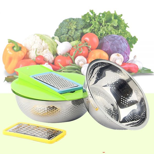 5in1 Vegetable Grater with Stainless Steel Bowls