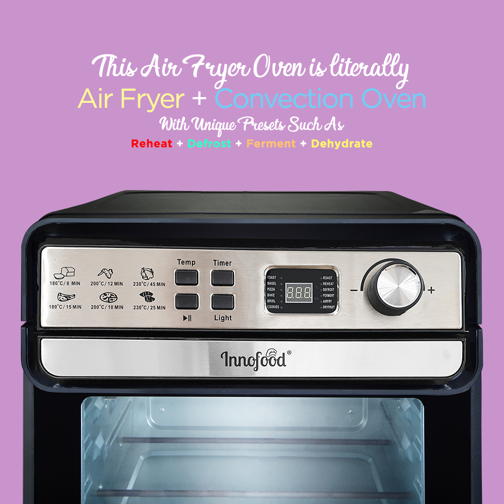 Innofood 22L Air Fryer Oven 12in1 With Fermenting and Dehydrating