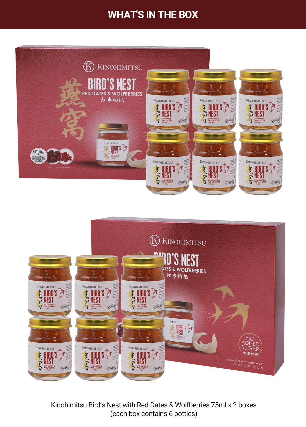 Kinohimitsu Bird S Nest With Red Dates Wolfberries Single