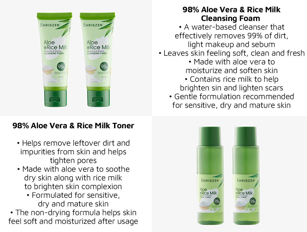 Chriszen Aloe Vera & Rice Milk Set